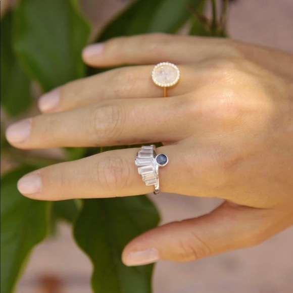 Moonstone Ring Leah Alexandra Rings Aura Moonstone Ring Lilly&Co